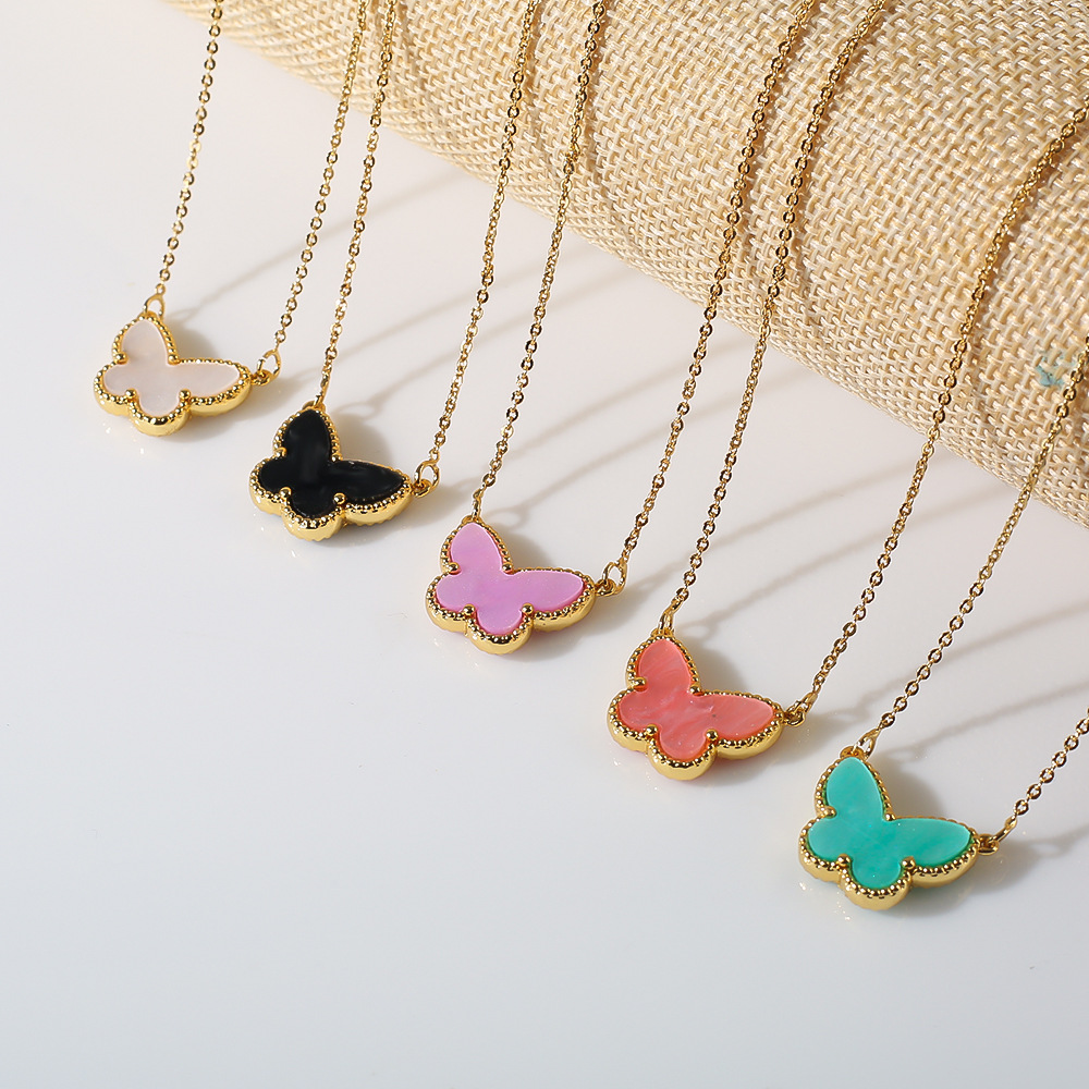 Copper Gold Plated Simple Style Classic Style Plating Butterfly Jewelry Set display picture 5