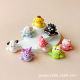 Electroplated Cartoon Aircraft Cute Grain Blind Bag Resin DIY Accessories Keychain Pendant Stereo Tide Play Live