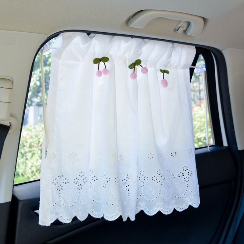 夏天车窗遮阳帘防紫外线创意防晒隔热吸盘式侧窗轨道通用型免安装