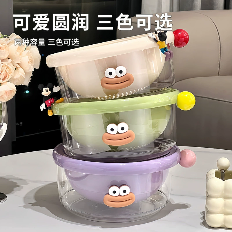 Двухслойная новая допаминовая сливная корзина милые домашние фрукты и овощи корзина для очистки 2-в-1 толстая овощная корзина