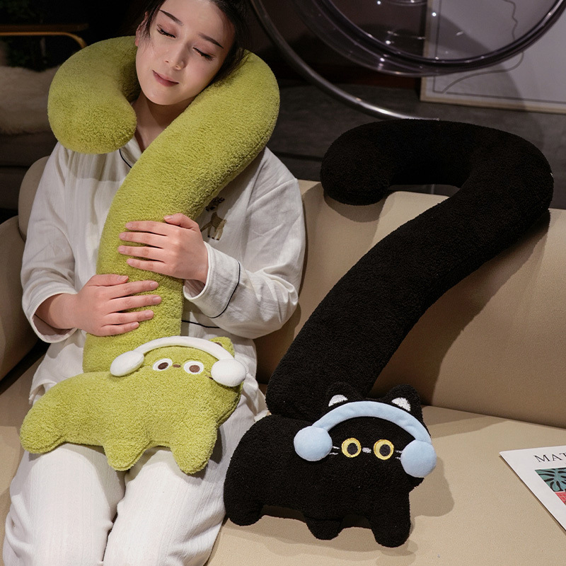 INS viento punto de interrogación felino almohada de brazo largo almohada de pierna almohada de dopamina almohada de cabecera nueva almohada de sueño fábrica directa