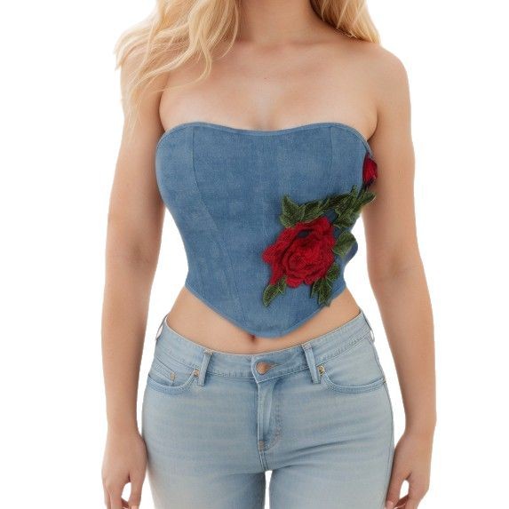 Nuevo patrón de mariposa azul para regalar el pecho de la mujer en forma de ropa de Amazon AliExpress comercio electrónico transfronterizo