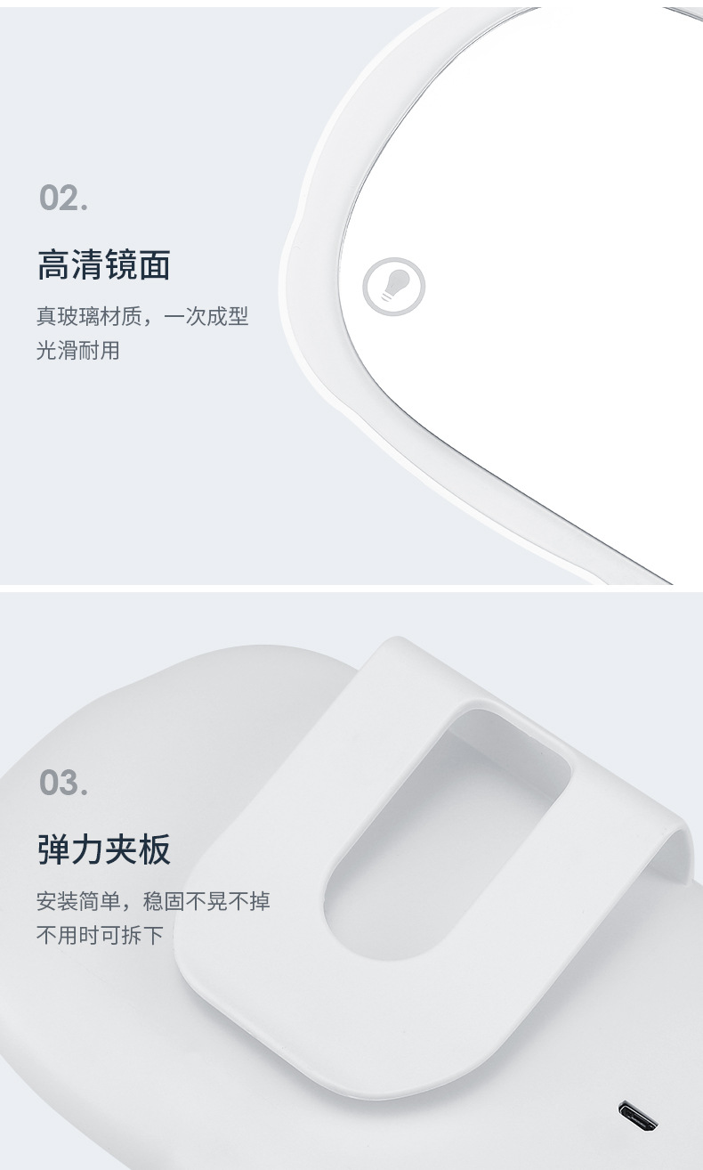 Car Sun Visor with Light Makeup Mirror Led Light Touch Makeup Mirror Car Mirror Co-Pilot Makeup Mirror