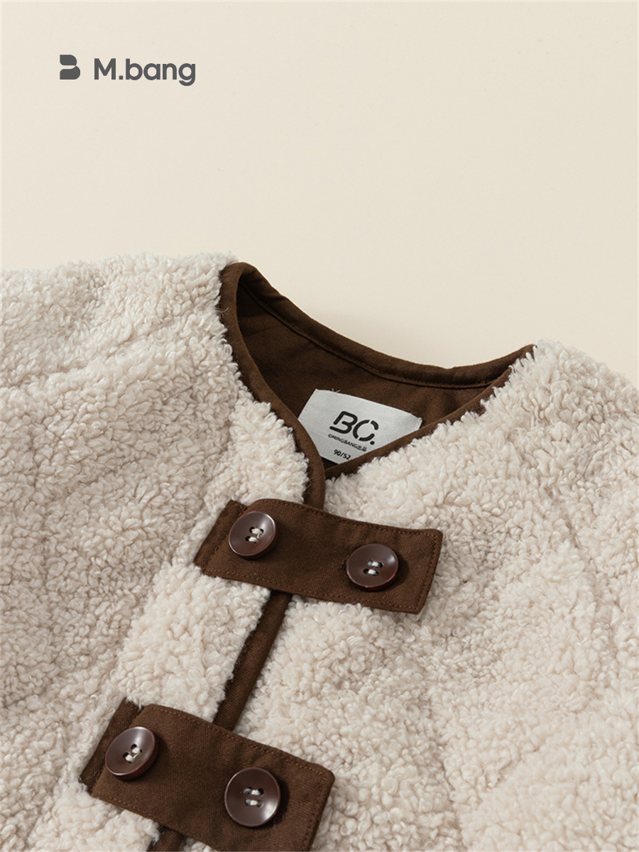 Babycity invierno estilo coreano niñas de piel engrosada abrigo de algodón acolchado chaqueta de los niños DY82033