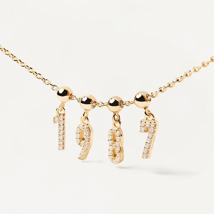 Spanish European and American hot sale s925 silver simple digital full diamond DIY series necklace clavicle chain stacked wear all-match small