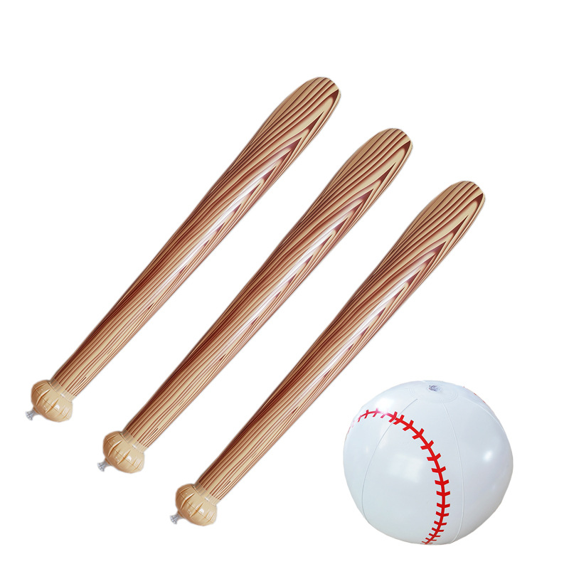 Bate de béisbol inflable spot pvc grano de madera bate de béisbol palo de madera juguete inflable transfronterizo repostaje palo inflable