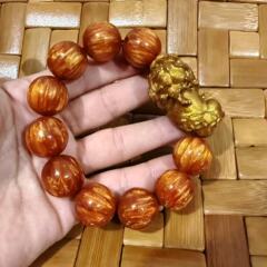 金丝海柳手串男女款文玩饰品铜钱貔貅手串念珠地摊古董景区厂家直