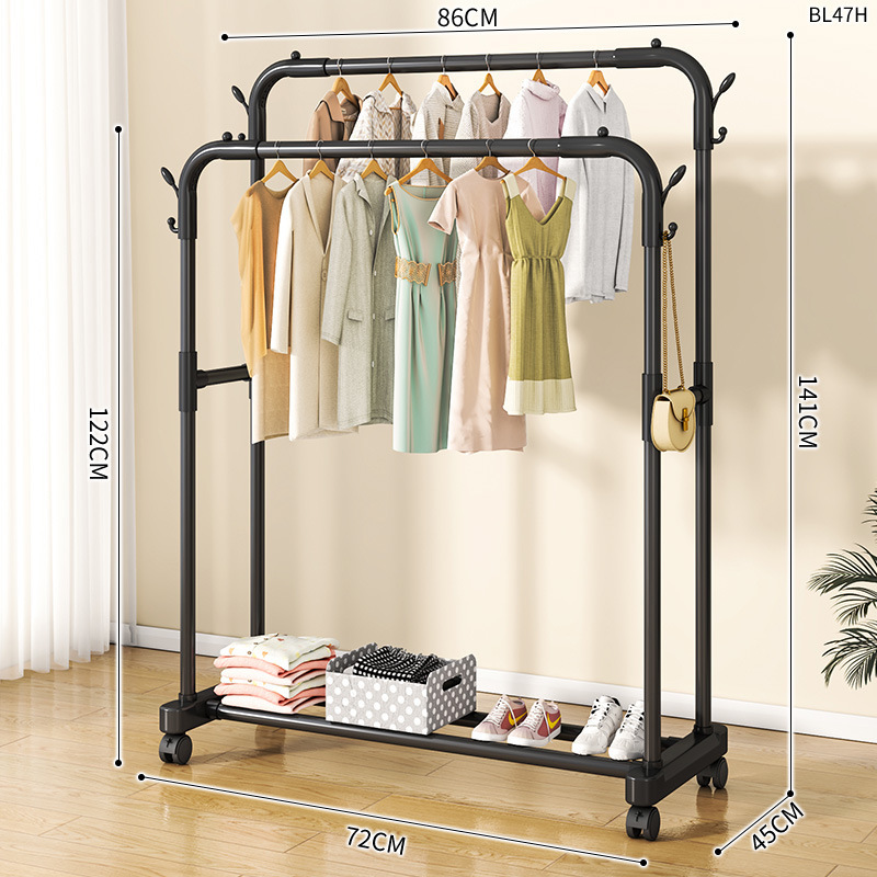 평면 바닥 이중 극 80 블랙 플러스 휠