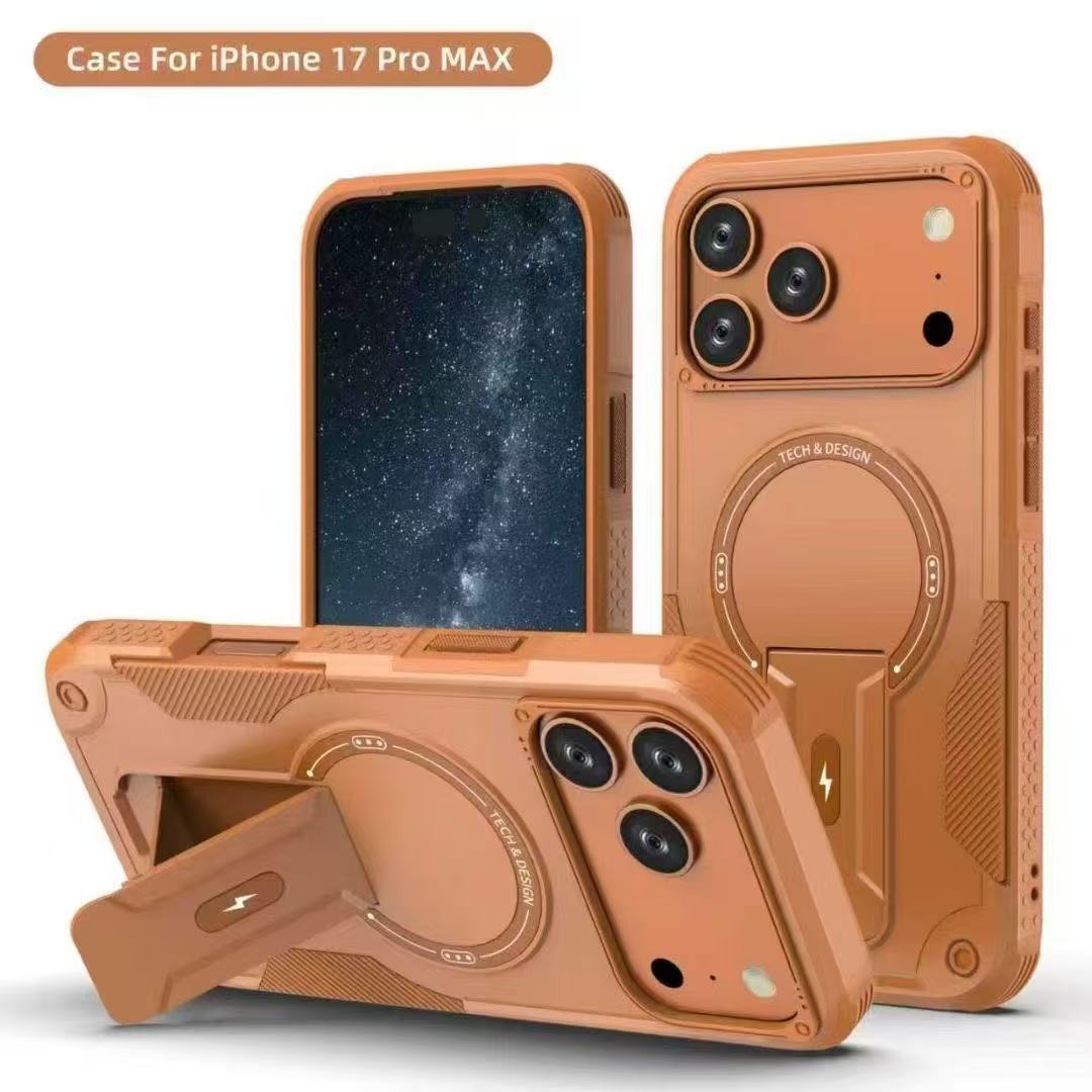 Suitable for Apple 17Promax Dejia Magnetic Charging Mobile Phone Case Iphone16 Invisible Bracket 15 Anti-Fall Protective Cover