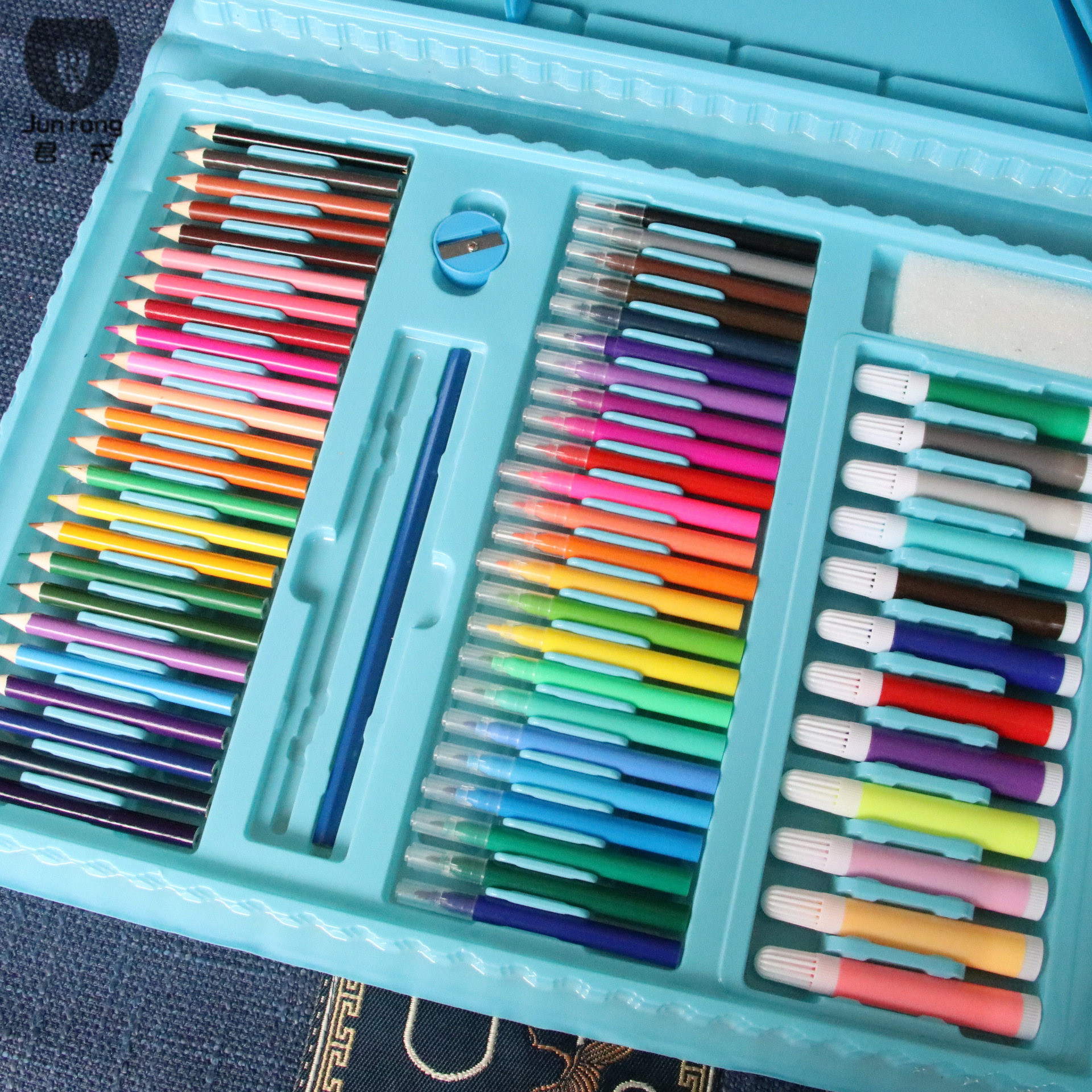 Traje de niños pintura 208 piezas regalo papelería traje marcador crayones traje en stock transfronterizo