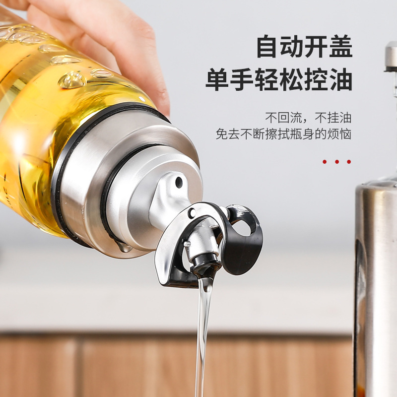 Boquilla de aceite de apertura y cierre automático tapón de botella de aceite chapado en oro boquilla de olla de aceite de flip automático boquilla de olla de aceite de gravedad tapón de apertura automática y cierre boquilla de salsa de soja