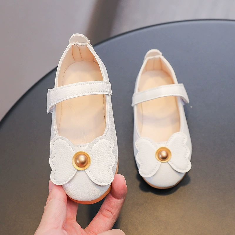Кожаная обувь для девочек, новая весенне-Осенняя обувь принцессы, Детская Весенняя Однослойная обувь, обувь для девочек, детская обувь с бантом и мягкой подошвой