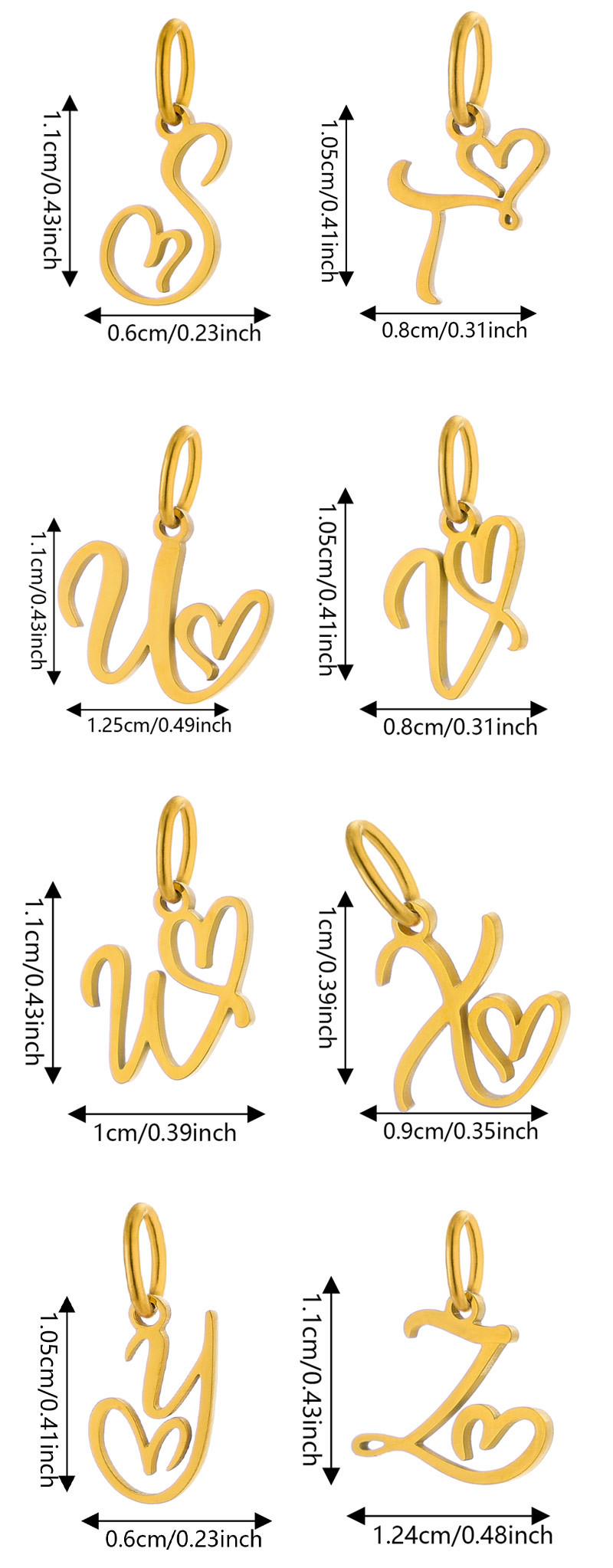 All Seasons Season Plating Design 1 Piece 304 Stainless Steel Titanium Steel Letter Word Pendant DIY Jewelry Accessories
