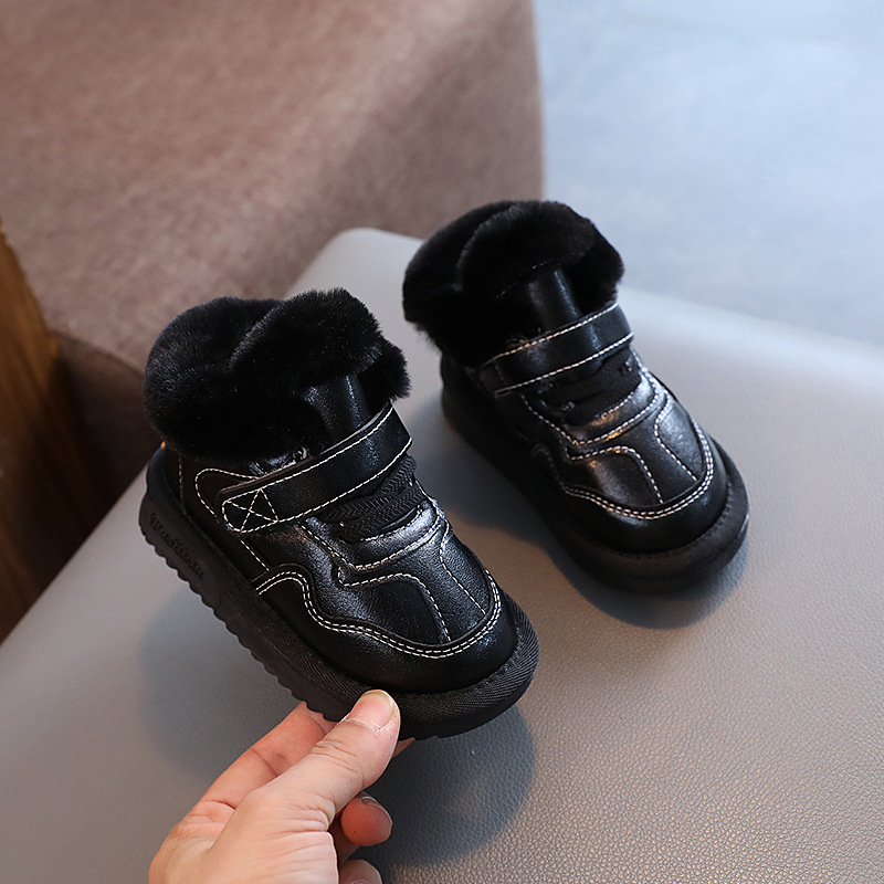 Cizme de zăpadă pentru copii, încălțăminte pentru copii, pantofi de iarnă din bumbac, băieți de 5 ani pentru copii, fete îngroșate, moale pentru bebeluși_voghion.com