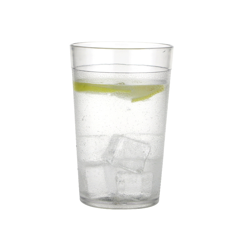 亚克力杯子 透明塑料餐厅水杯防摔茶杯啤酒杯商用饮料杯磨砂杯子