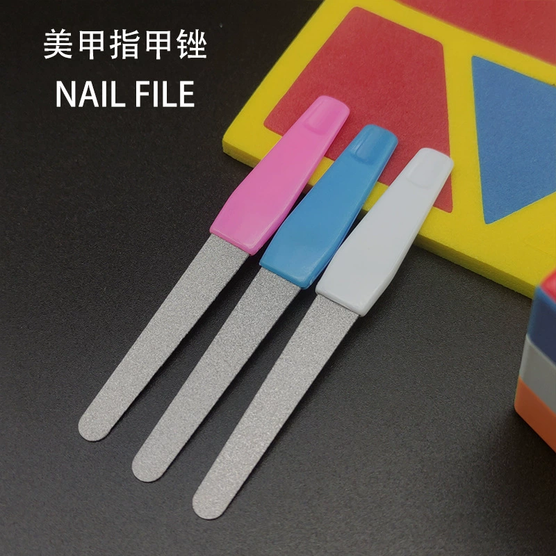 Фабричная прямая пилка для ногтей из нержавеющей стали инструменты для полировки пилка Двусторонняя полоска для ногтей на складе