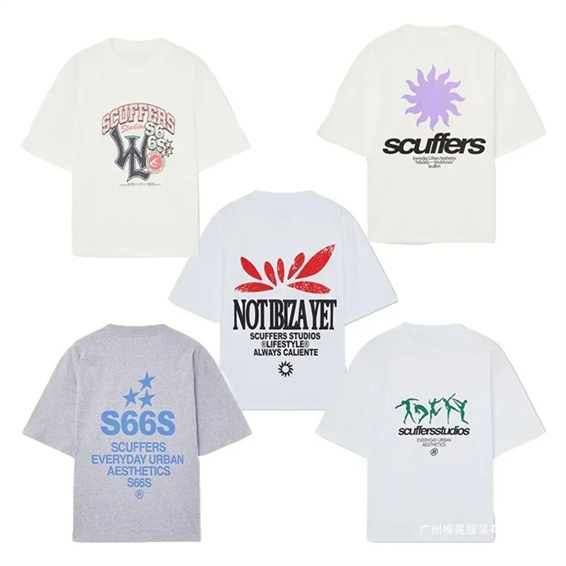 Cross-border original work clothes millennium bug cotton European size personalized women's casual cross-border short-sleeved regular round neck
