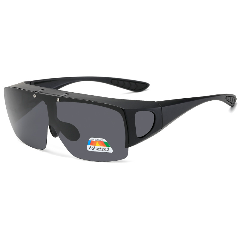 Night vision yellow film upper flip myopia glasses men's and women's sunglasses driver driving glasses color-changing polarized sunglasses