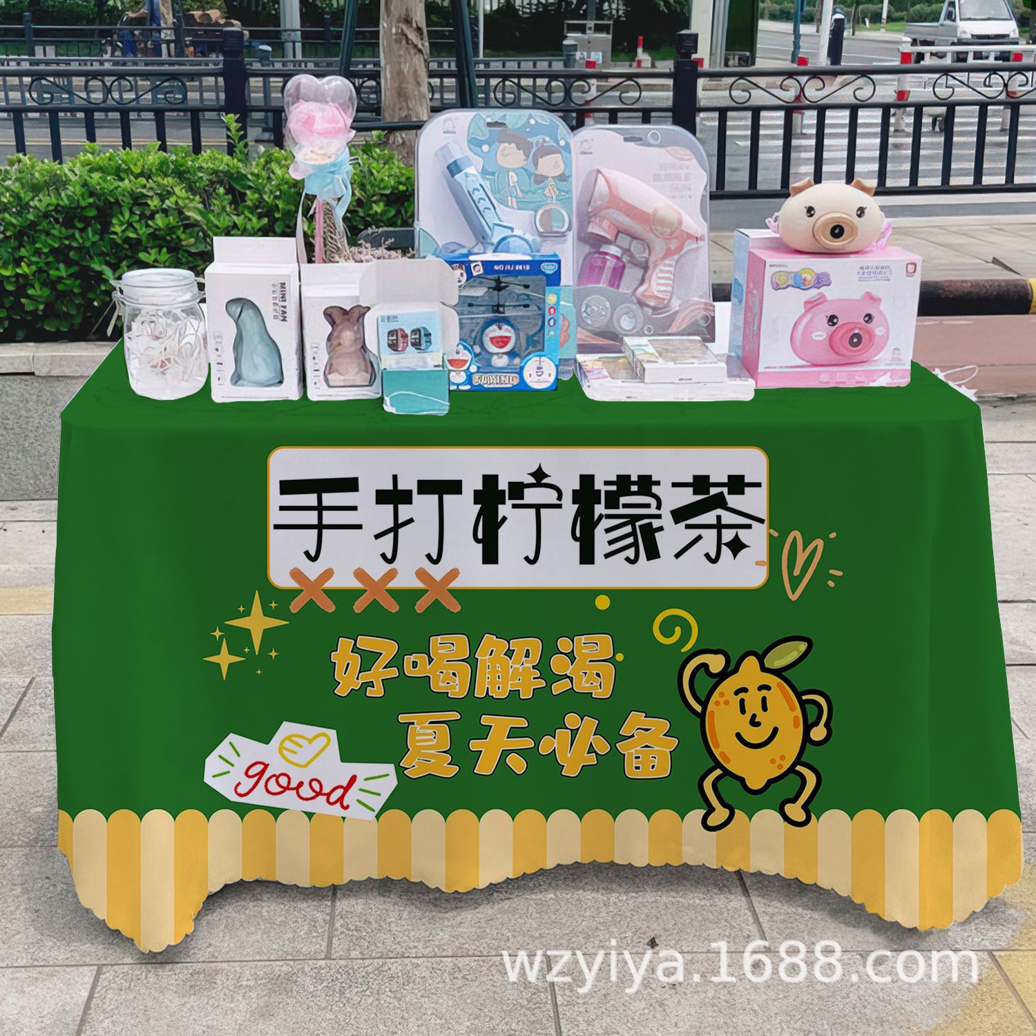 Mantel de té de limón hecho a mano