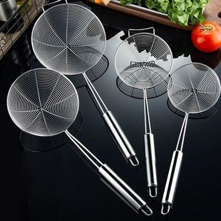 Stainless steel wire colander for noodles and dumplings wire colander for hot pot filter wire colander large frying spoon and fence