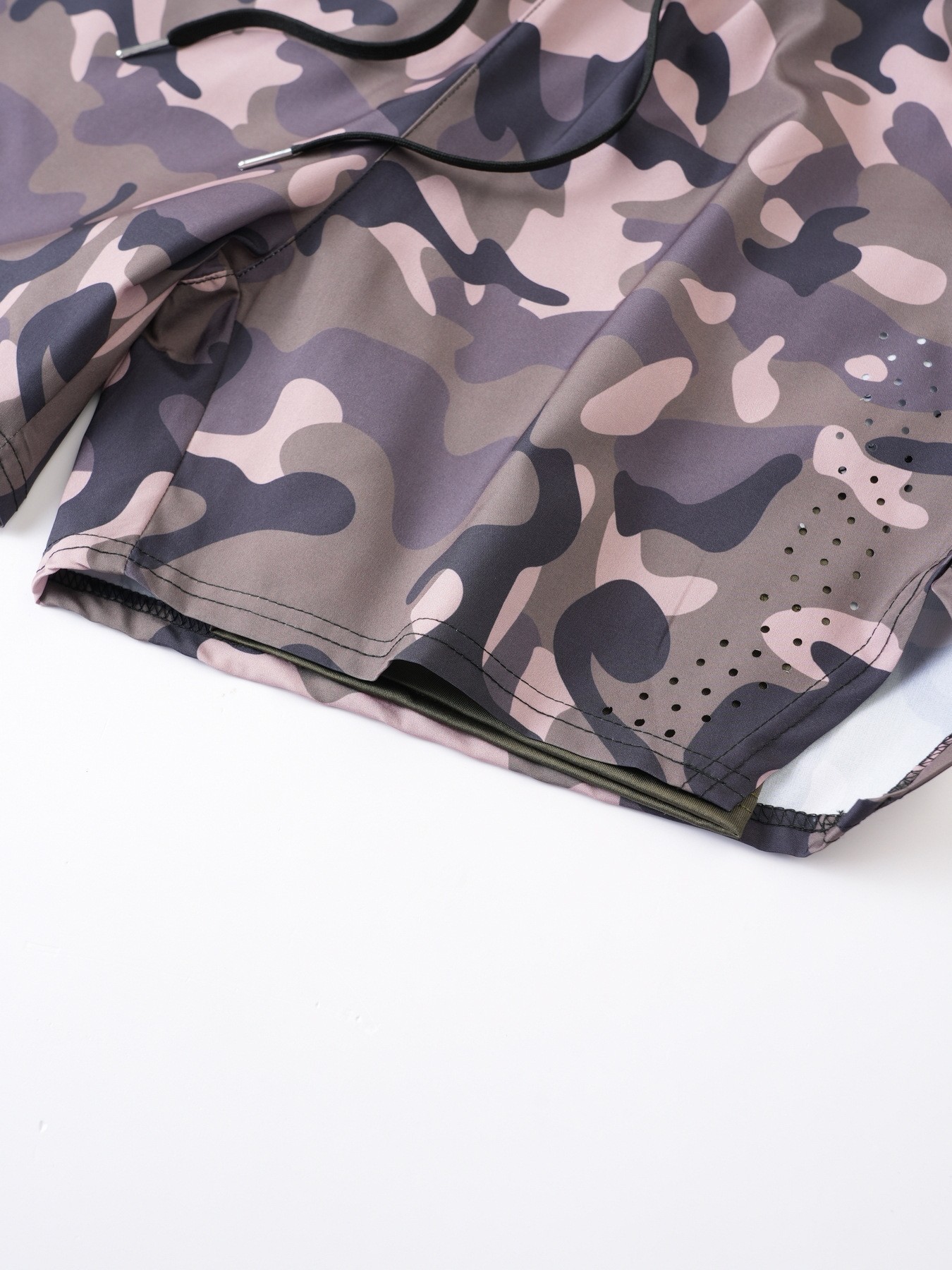 Men's Clothing Men's Summer Sports Casual Breathable Double Camouflage Drawstring Jogger Shorts For Formal & Casual_viptrois.com