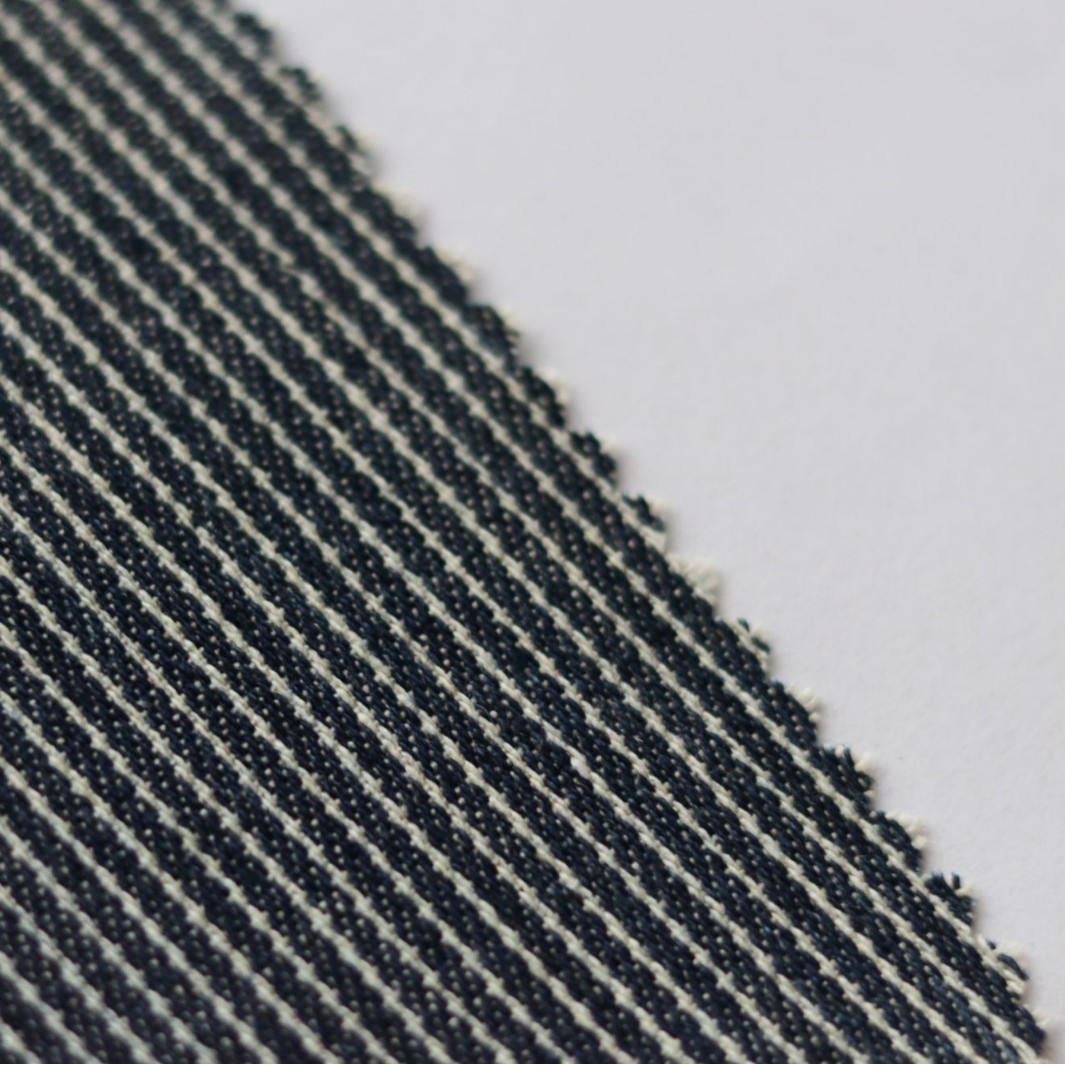 [Denim] Jacquard tecido azul denim rayas sombrero pantalones almohada tela artesanía image 2