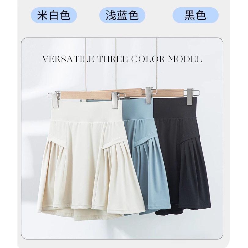 Jenny ~ 2025 Summer Anti-walking Fake Two-piece High Waist Sports Short Skirt Pants Running Slim Fit Pants Yoga