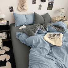 A类婴儿棉可裸睡软糯亲肤床单被套四件套学生床上宿舍三件套床笠4