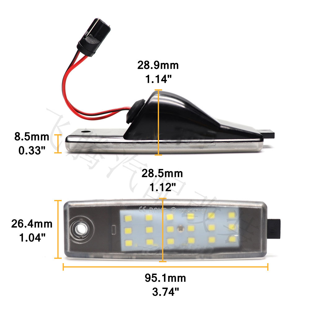 Adecuado para Toyota hiace 200 Vanguard aca33w LED luz de la matrícula