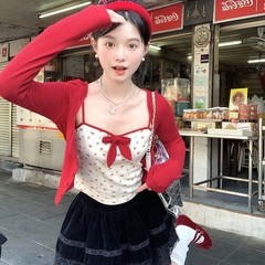 秋冬甜美清新防晒开衫外套神器纯欲风气质短款上衣长袖小外套