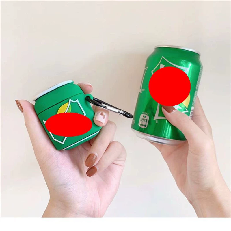Силиконовый защитный чехол (совместим с Apple) для AirPods 1/2, милые мультяшные дизайны, с крючком/кольцом