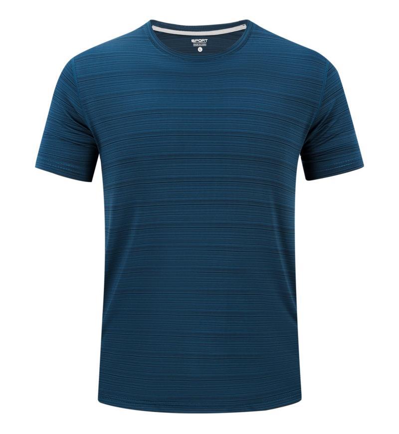 Poliamonio elástico absorción de sudor ligero cuello redondo ropa de trabajo de manga corta camiseta de publicidad cultural de construcción rápida camiseta de secado personalizada