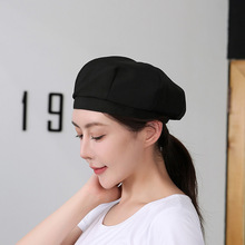 网红贝雷帽服务员工作帽餐饮奶茶烘焙店咖啡厅防油烟尘男女厨师帽