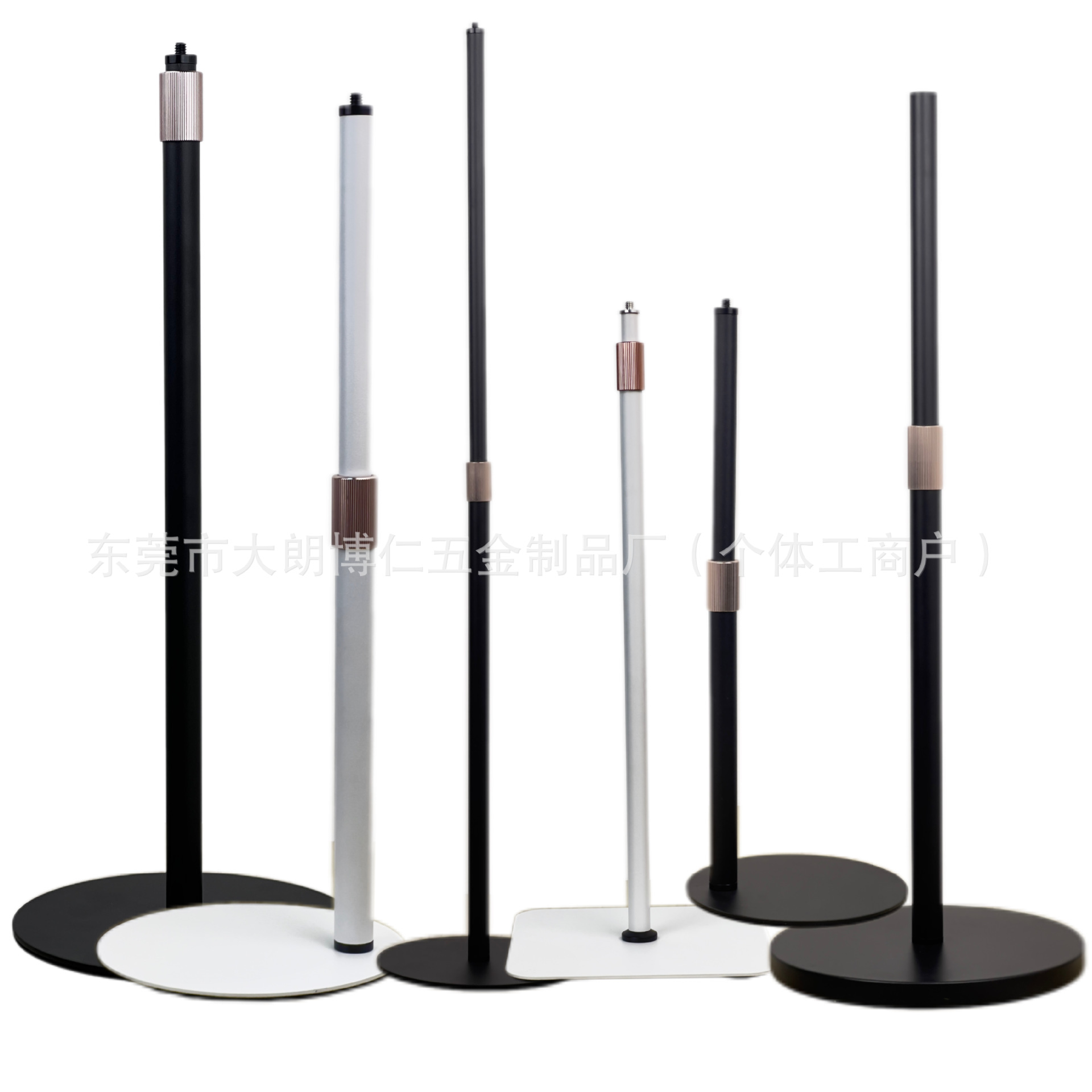 1/4伸缩支架 直播补光灯台灯摄影器材配件桌面可升降伸缩管