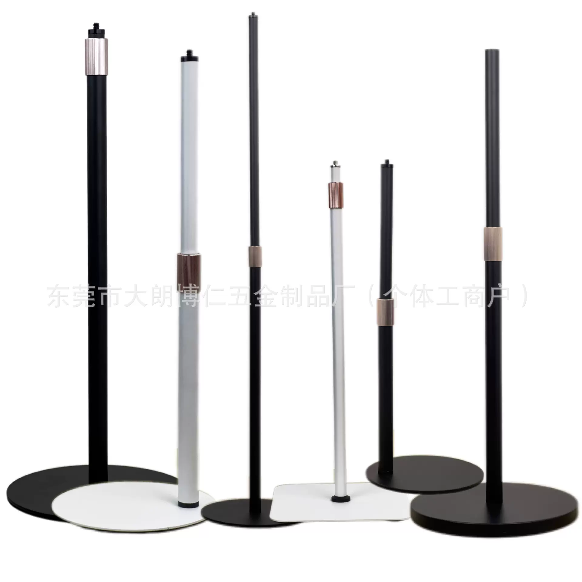 1/4伸缩支架 直播补光灯台灯摄影器材配件桌面可升降伸缩管