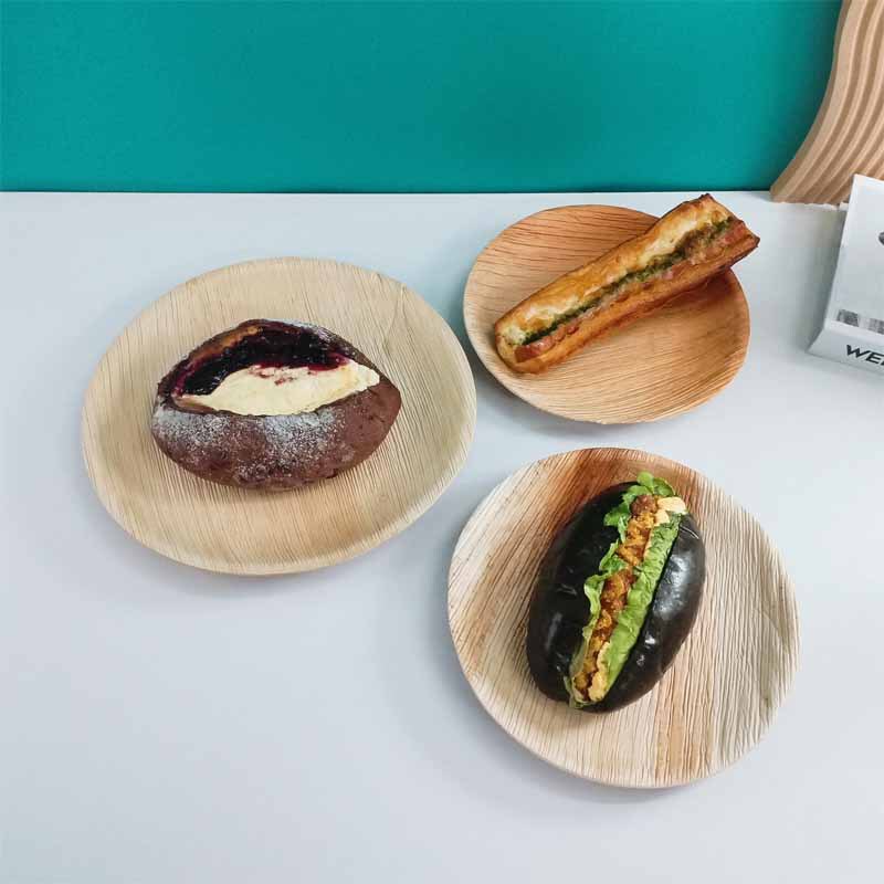 Palm Leaf Plates, Round Dinner Plates, Disposable, Biodegradable, Source Factory, High Temperature Resistant, Food Grade, Cake