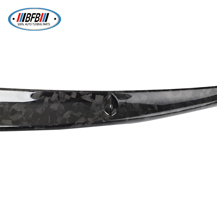 100% Real Carbon Fiber Rear Spoiler Wing - For Tesla Model Y - Forged Pattern Marble Tail Wing Trunk Spoiler