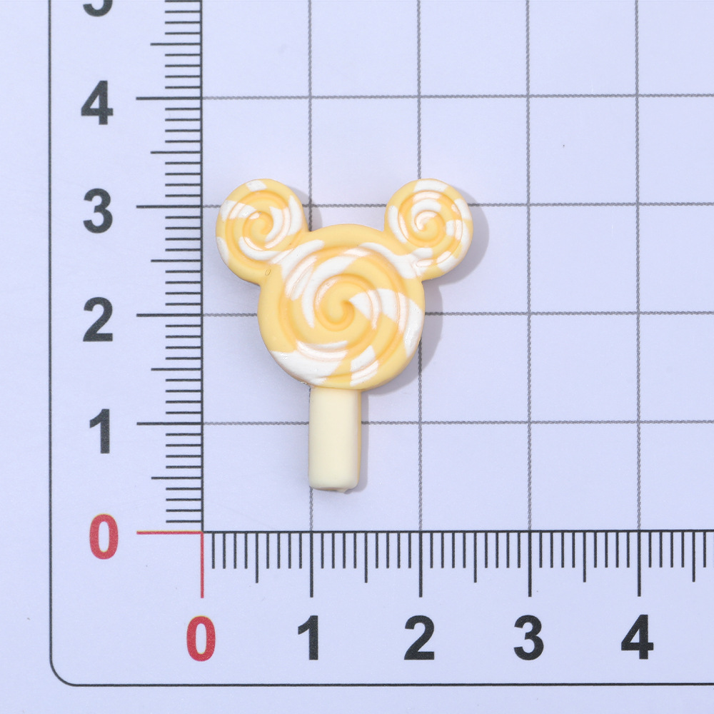 Macaron color oso Lollipop resina accesorios DIY crema pegamento teléfono caso accesorios para el cabello parche hecho a mano al por mayor