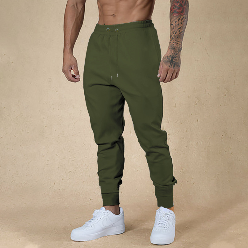 Transfronterizo Europa y América Amazon nuevo otoño hombre pantalones deportivos de fitness de color sólido pantalones delgados zapatos casuales