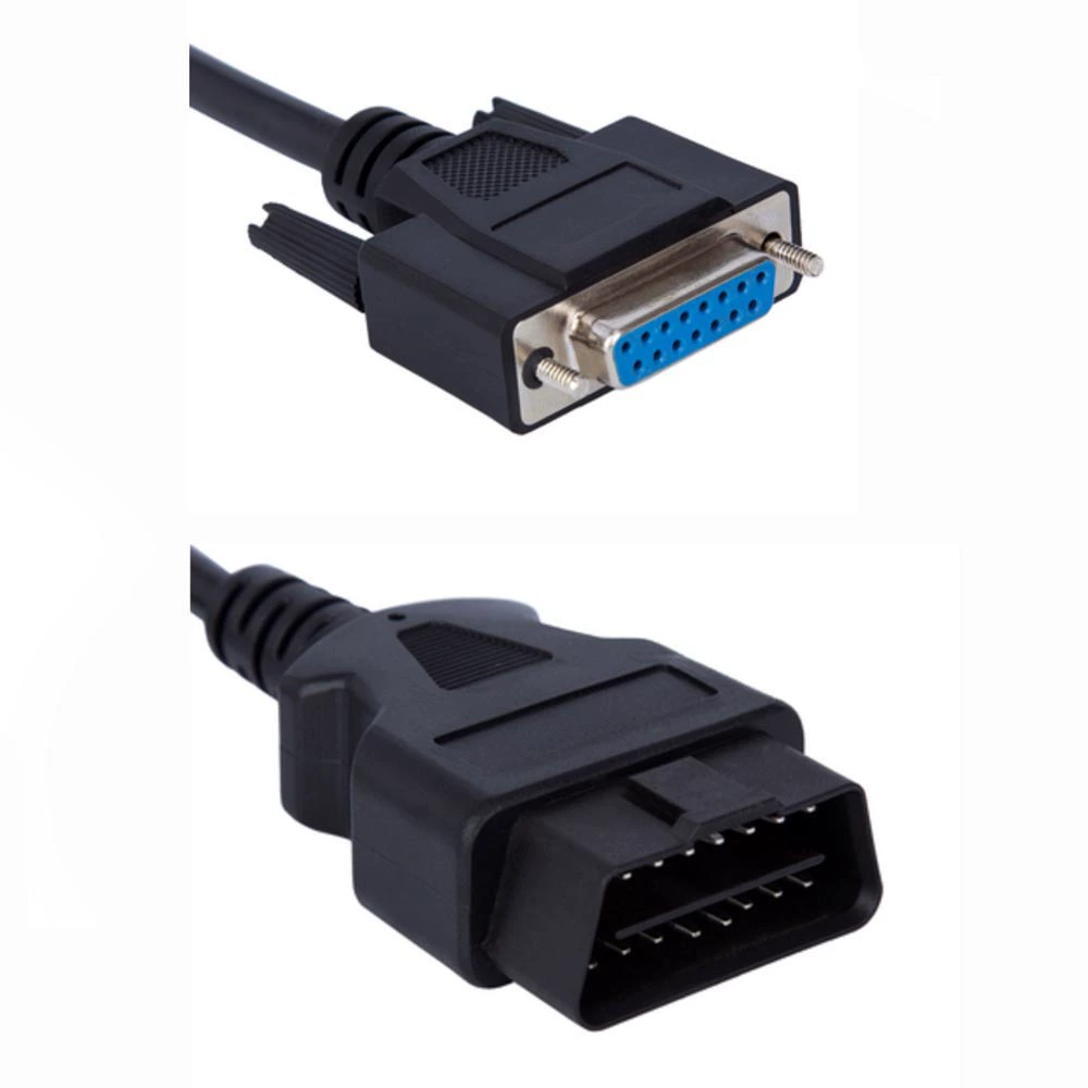 OBD2 16PIN головка к DB15 мужской интерфейс соединение OBD к DB15 материнская головка кабель данных