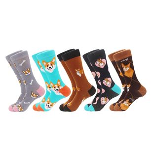 Short Leg Corgi Cartoon Small Animal Cousy New Autumn and Winter Socks