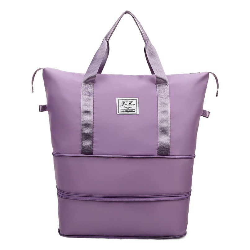 Venta al por mayor de doble capa extendida de gran capacidad bolsa de viaje húmeda y seca separación ligera bolsa de maternidad bolsa de equipaje para estudiantes logotipo imprimible