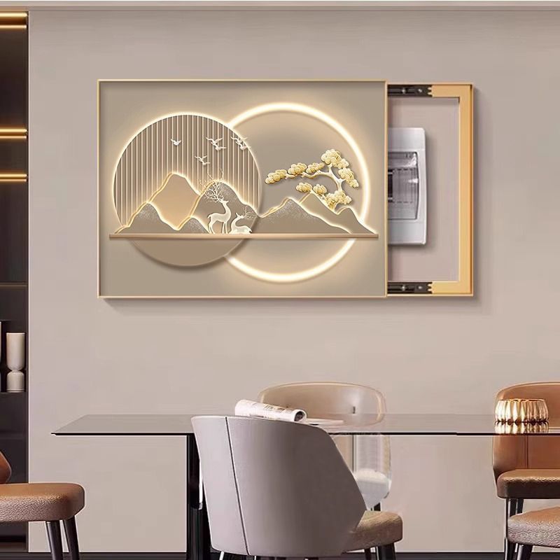 Distribution Box Cover Modern Multimedia Power Supply Hanging Painting Meter Box Decorative Painting Weak Box Elegant Light Luxury Switch Cover