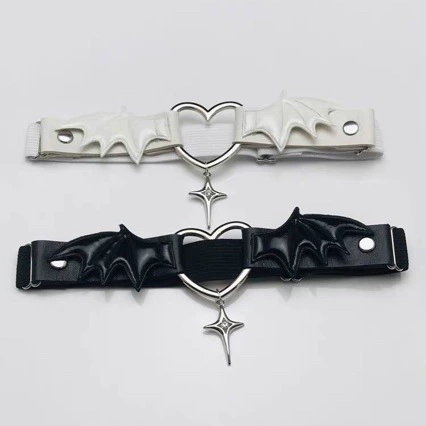 Панк темная звезда любви крылья ноги кольцо ноги ремень горячая девушка субкультура готическая эластичная нога цепи y2k круг бедра