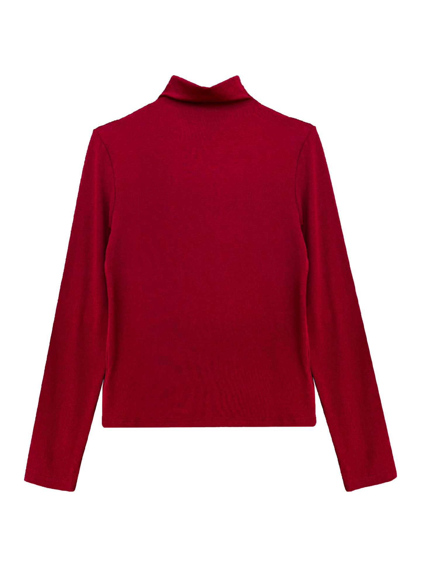 Sheepskin Autumn and Winter Semi-High Collar Tucking Base Shirt Women's Inner Warm Soft Long Sleeve Knit T-shirt 2729