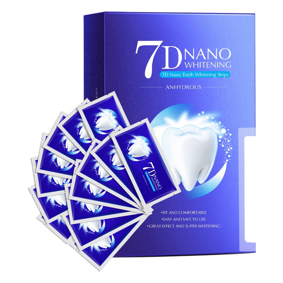 7D Dry Whitening Teeth Patch Removes Tooth Stains, Whitens Teeth and Beautifies Teeth Patch Manufacturer Cross-Border Mint Ultra-Thin