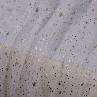 现货金色星星烫金网眼布万圣节工艺品气氛场景布置童装娃娃裙网纱