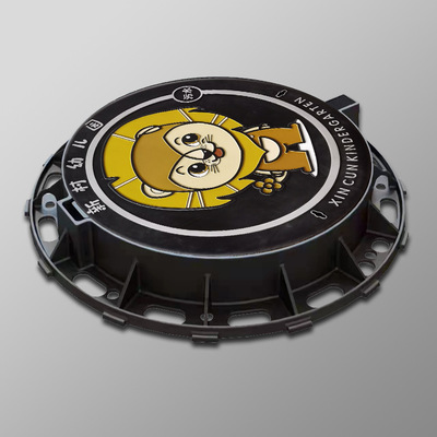 装饰井盖设计定制球墨铸铁街道铝板浮雕地雕景区小镇界桩定制设计