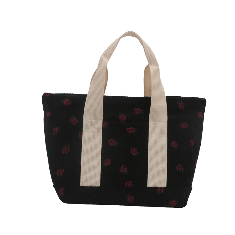 Japonés lindos bolsos de cordillera de fresa mujeres 2024 nueva moda versátil bolsos de almuerzo de mamá bolsos pequeños