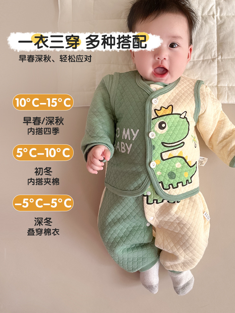 Ropa de otoño e invierno para bebés, monos de algodón puro para bebés, peleles cálidos y adorables de algodón acolchado para niños y niñas, mamelucos para recién nacidos.
